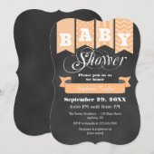 Invitation de l'indicateur Baby shower du tableau (Devant / Derrière)