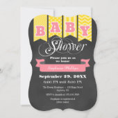 Invitation de l'indicateur Baby shower du tableau  (Devant)