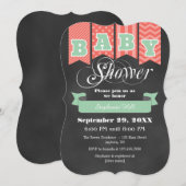 Invitation de l'indicateur de Baby shower du table (Devant / Derrière)