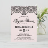 Invitation de lingerie de dentelle rose et noir Br (Debout devant)