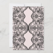 Invitation de lingerie de dentelle rose et noir Br (Dos)