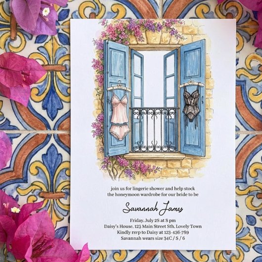 Invitation de lingerie sous la douche de la Côte M