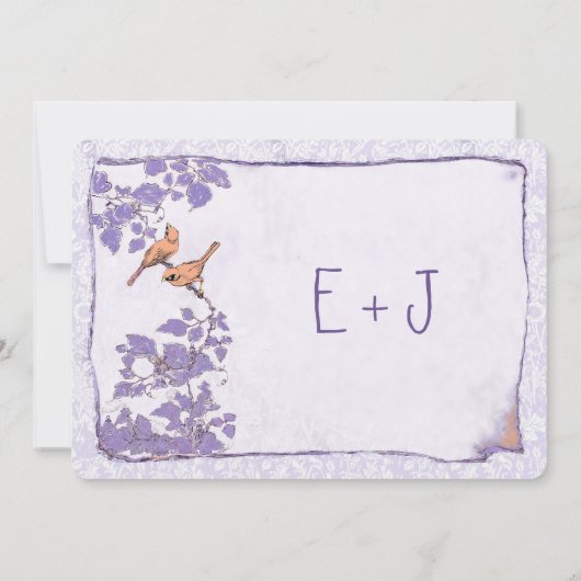 Invitation de l'Inséparable d'orchidée Mariage dam (Dos)