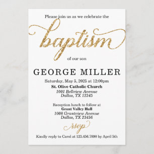 Invitation de l'invitation au baptême