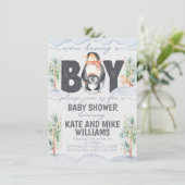 Invitation de l'invitation de Baby shower de garço (Debout devant)