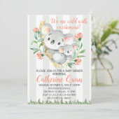 Invitation de l'invitation de Koala Baby shower (Debout devant)