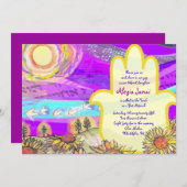 Invitation de l'invitation du Bat mitzvah de musiq (Devant / Derrière)