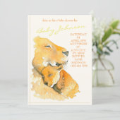 Invitation de lion d'aquarelle (Debout devant)