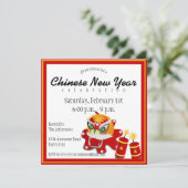 Invitation de lions et de pétards chinois (Debout devant)