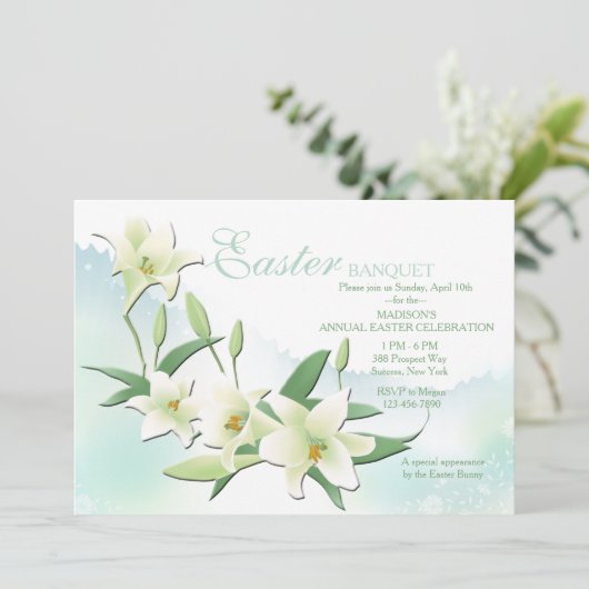Invitation de lis de Pâques (Debout devant)