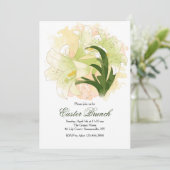 Invitation de lis de Pâques d'aquarelle (Debout devant)