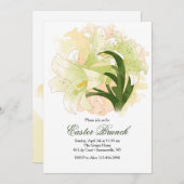 Invitation de lis de Pâques d'aquarelle (Devant / Derrière)