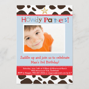 Invitation de Little Cowboy Party