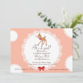 Invitation de Little Deer Baby shower (Debout devant)
