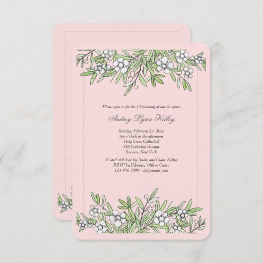 Invitation de Little Flowers (Devant / Derrière)