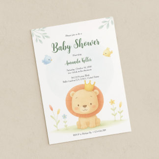Invitation de Little King Baby shower