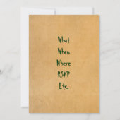 Invitation de Little Monster (Dos)