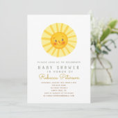 Invitation de Little Sun Baby shower (Debout devant)