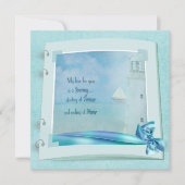 Invitation de livre Mariage phare (Devant)
