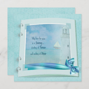 Invitation de livre Mariage phare