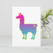 Invitation de Llama tropicale rose (Debout devant)