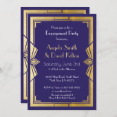 Invitation de l'Mariage Art Déco Fiançailles Gatsb (Devant / Derrière)