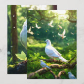 Invitation de l'Oiseau blanc dans la Forêt verte (Devant / Derrière)