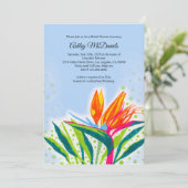 Invitation de l'Oiseau du Paradis à la douche nupt (Debout devant)