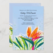 Invitation de l'Oiseau du Paradis à la douche nupt (Devant / Derrière)