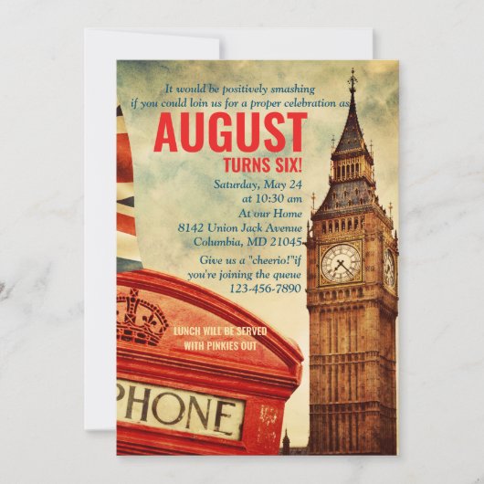 Invitation de Londres (Devant)