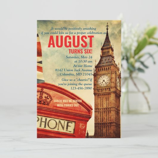 Invitation de Londres (Debout devant)