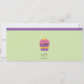 Invitation de longue date de "Heart" Cupcakes (Dos)