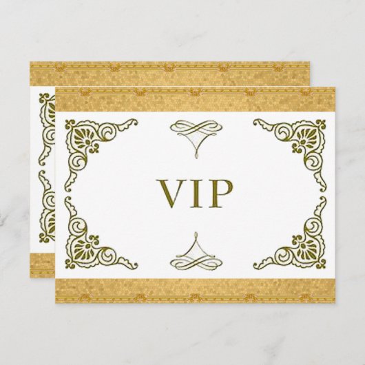 Invitation de l'or VIP (Devant / Derrière)