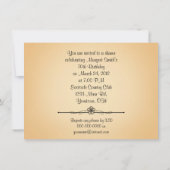 Invitation de l'orchidée d'anniversaire (Dos)