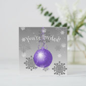 Invitation de l'ornement de Noël mauve (Debout devant)