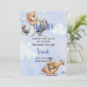 Invitation De L'Ours Dans Le Baby shower De L'Avio (Debout devant)