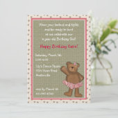 Invitation de l'ours de Ballerina (Debout devant)