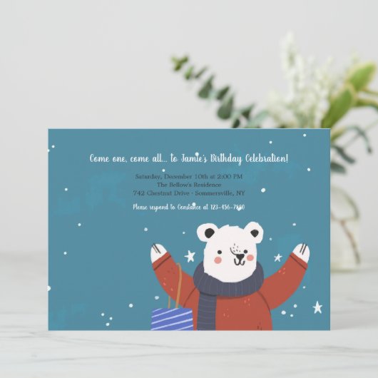 Invitation de l'ours d'hiver (Debout devant)