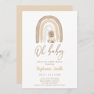 Invitation de l'ours en peluche et du Baby shower 
