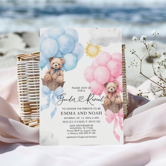 Invitation De L'Ours Et De La Bow À Révéler Le Sex