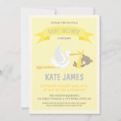Invitation de l'ours jaune et du Baby shower de ci (Devant)