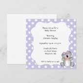 Invitation de l'ours Polka Dot Koala (Devant / Derrière)