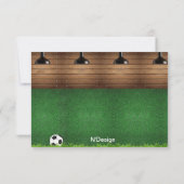 Invitation de Love Story RSVP du football (Dos)