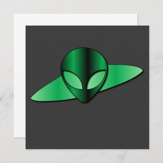 Invitation de l'OVNI Alien (Devant / Derrière)