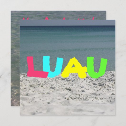 Invitation de Luau (Devant / Derrière)