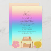 Invitation de Luau hawaïenne tropicale (Devant / Derrière)