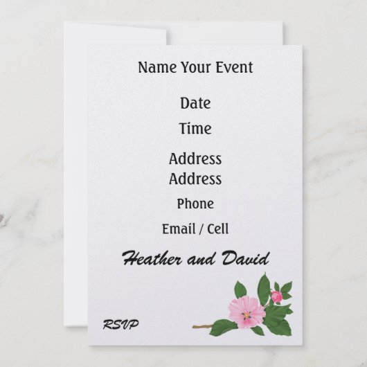 Invitation de Luau par SRF (Dos)