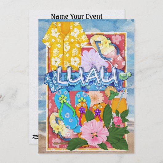 Invitation de Luau par SRF (Devant / Derrière)