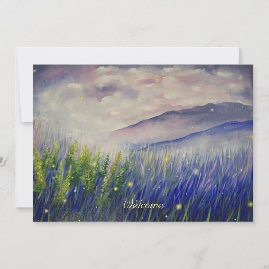 Invitation de luciole (blanc à l'intérieur) (Devant)