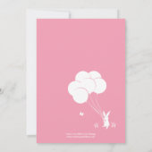 Invitation De Lucy : BUNNY BALLOON| Anniversaire de enfant ro (Dos)
